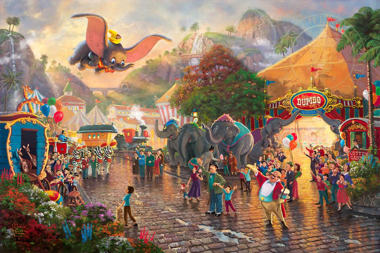 Disney DumboThomas Kinkade Ölgemälde